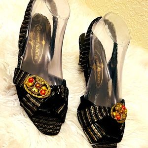 la griffe ausoni Women’s Wedge Heels. Made In Italy. US Sz 8 EUR Sz 39